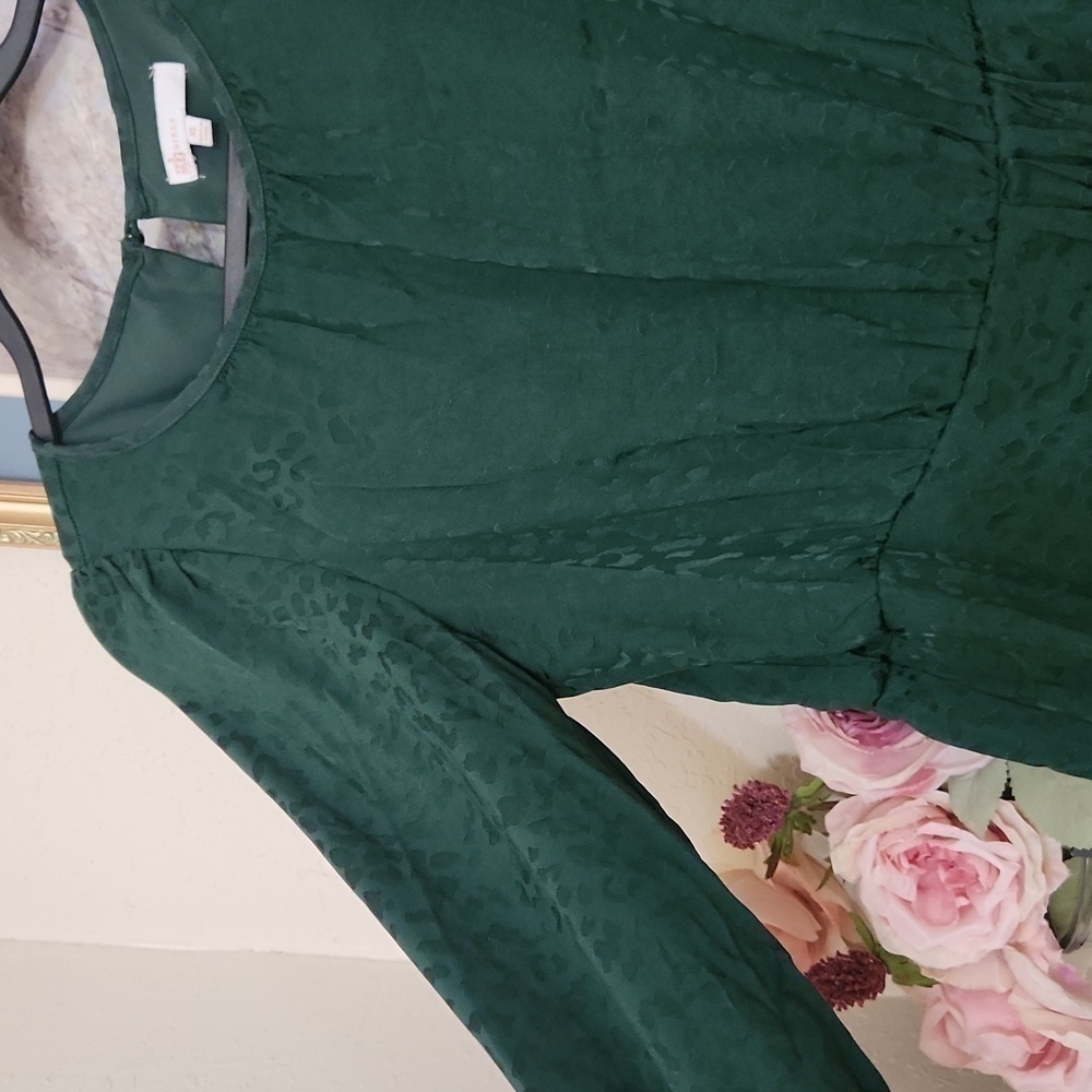 Leopard print Green Girls Dress Party Wedding Christmas Xl - Picture 9 of 12